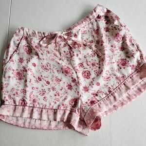 Haute Hippie Silky Floral Lounge Shorts, Size L